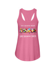 Save Childhood Dreams Cure Childhood Cancer T-Shirt - Ladies Flowy Tank - Youth Tee