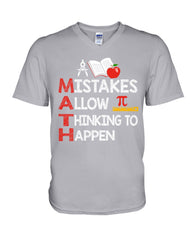 Math Teacher - Mistake Allow Thinking To Happen Classic T-Shirt - Guys V-Neck - Basketweave Tote Bag