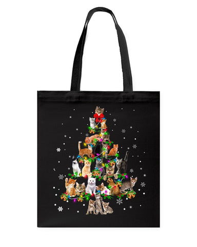 Unique Cat Christmas Tree Limited Classic T-Shirt - Guys Tee - Basketweave Tote Bag