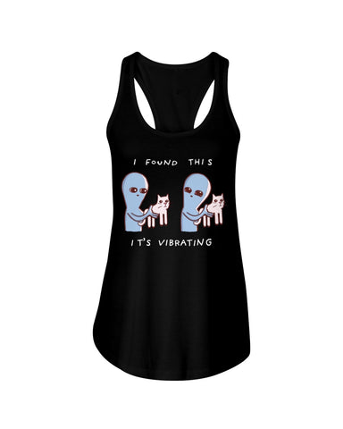 I Found This Is Virbating Cat Tote Bag - Unisex Tank Top - Ladies Flowy Tank