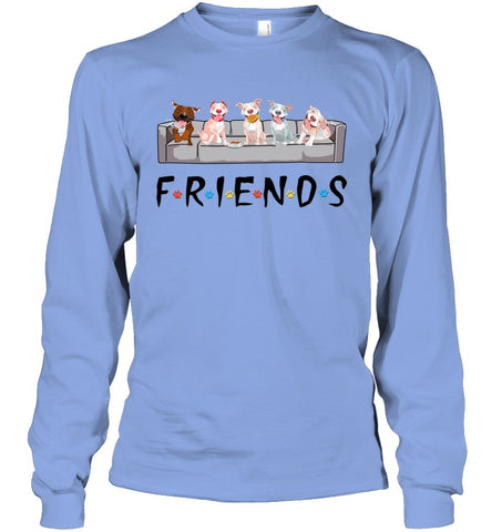 Pit Bull Friends T-Shirt - Unisex Long Sleeve - Sweatshirt