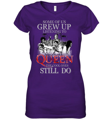 Listen To Queen T-Shirt - Sweatshirt - Ladies V-Neck