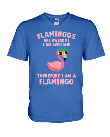 Flamingos Are Awesome Limited Classic T-Shirt - Guys V-Neck - Unisex Long Sleeve