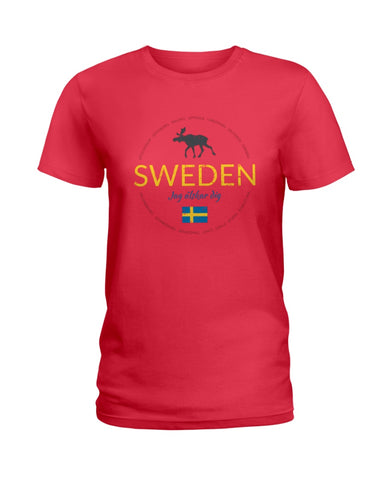 Sweden Jag Alsker Dig Limited Classic T- Shirt - Ladies Tee - Guys V-Neck