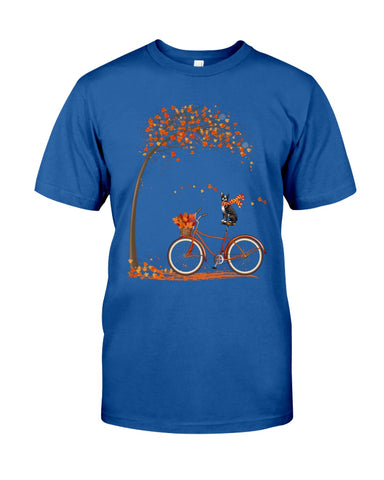 Boston Terrier Dog In Fall Limited Classic T-Shirt - Guys Tee - Unisex Long Sleeve
