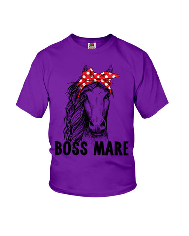 Boss Mare Horse Limited Classic T- Shirt - Youth Tee - Ladies Tee