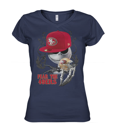 Fear The 49Ers Limited Classic T-Shirt - Ladies Tee - Ladies V-Neck