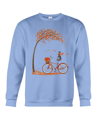 Greyhound Dog In Fall T-Shirt - Sweatshirt - Ladies Flowy Tank