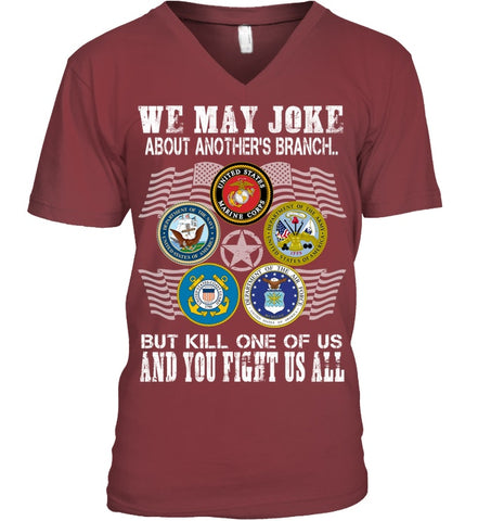 We May Joke About Another Branch Limited Classic T-Shirt - Guys V-Neck - Ladies V-Neck