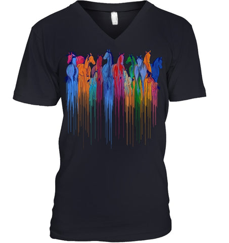 Coloful Horse Limited Classic T_Shirt - Youth Tee - Guys V-Neck