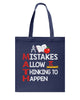 Image of Math Teacher - Mistake Allow Thinking To Happen Classic T-Shirt - Guys V-Neck - Basketweave Tote Bag