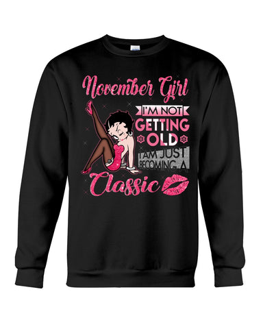 Classic November Girl T-Shirt - Guys Tee - Sweatshirt