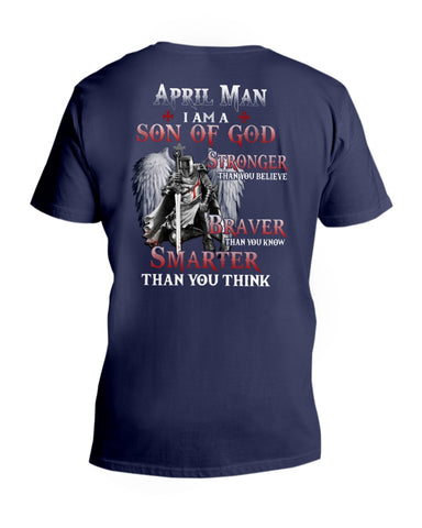 April Man- Son Of God Limited Classic T- Shirt - Hoodie - Guys V-Neck