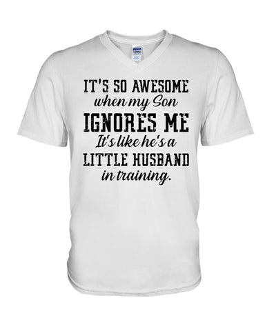 Little Husband In Training T-Shirt - Hoodie - Guys V-Neck