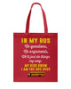 Image of In My Bus I'm The Bus Boss Tote Bag - Guys Tee - Basketweave Tote Bag