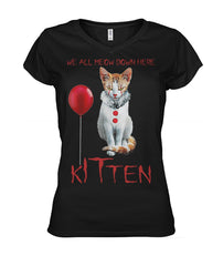 I'm A Horroraholic Kitten T-Shirt - Ladies V-Neck - Guys V-Neck