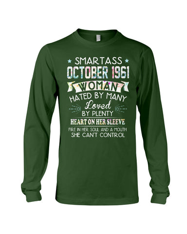 Smartass October 1961 Classic T-Shirt - Guys V-Neck - Unisex Long Sleeve