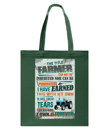 Farmer Can Not Be Inherited Nor Can Be Purchase Limited Classic T- Shirt - Guys V-Neck - Basketweave Tote Bag