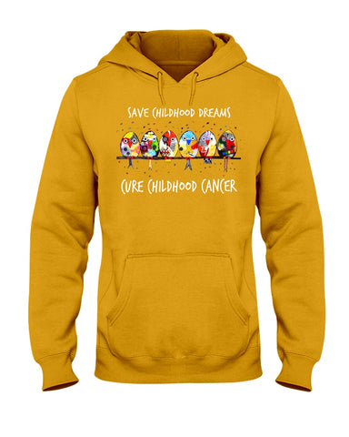 Save Childhood Dreams Cure Childhood Cancer T-Shirt - Hoodie - Ladies Tee