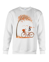 Greyhound Dog In Fall T-Shirt - Sweatshirt - Ladies Flowy Tank