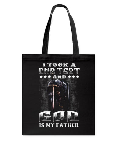 I Took A Dna Test And God Is My Father Tote Bag - Guys Tee - Basketweave Tote Bag