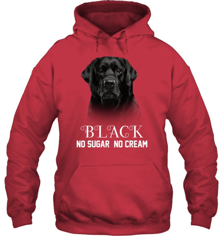 Black Labrador No Sugar No Cream Mug - Hoodie - Ladies V-Neck