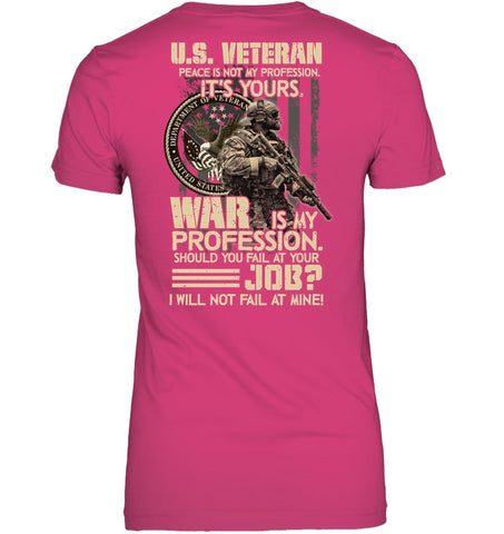 Peace Is Not My Profession T-Shirt - Ladies Tee - Unisex Tank Top