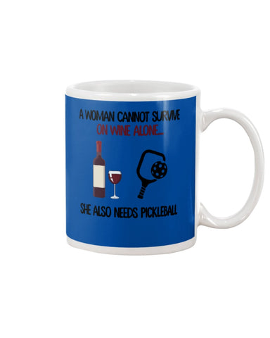A Woman Need Wine And Pickball Limited Classic T- Shirt - Guys V-Neck - Mug