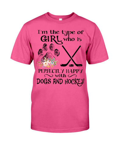 A Big Fan Of Dogs And Hockey Girl Limited Classic T-Shirt - Guys Tee - Unisex Long Sleeve