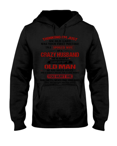 A Wife Of A Grumpy Husband Limited Classic T-Shirt - Hoodie - Guys V-Neck