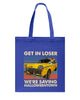 Image of Get In Loser We're Saving Halloweentown Tote Bag - Guys Tee - Basketweave Tote Bag