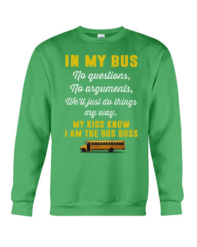 In My Bus I'm The Bus Boss Tote Bag - Unisex Long Sleeve - Sweatshirt