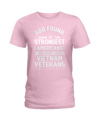 Vietnam Veterans- Strongest Americans Tote Bag - Ladies Tee - Guys V-Neck