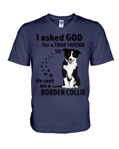 A True Friend Border Collie Limited Classic T-Shirt - Guys V-Neck - Mug