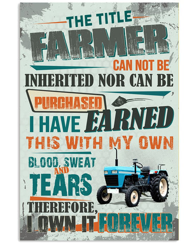 Farmer Can Not Be Inherited Nor Can Be Purchase Limited Classic T- Shirt - Mug - Poster