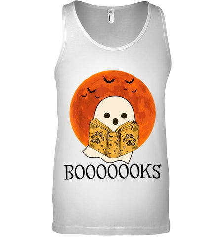 Boo Loves Booooooks T-Shirt - Unisex Tank Top - Guys V-Neck