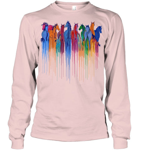 Coloful Horse Limited Classic T_Shirt - Guys Tee - Unisex Long Sleeve