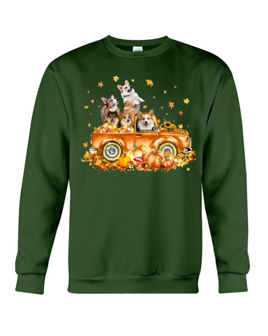 Dogs Reunion On Pumpkin Car T-Shirt - Sweatshirt - Unisex Tank Top