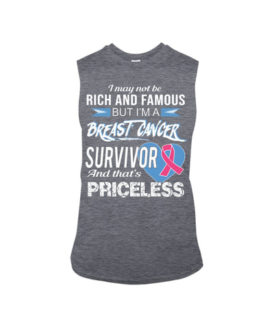 I'm A Breast Cancer Survivor And That's Priceless Limited Classic T- Shirt - Guys Tee - Unisex Long Sleeve