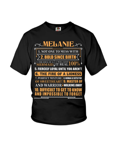 Melanie Characteristic Limited Classic T-Shirt - Ladies Flowy Tank - Youth Tee