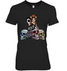 Image of Colorful Skull Of Three Girls T-Shirt - Ladies Tee - Youth Tee