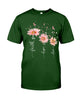 Image of Breast Cancer - Color Drop Flower T-Shirt - Guys Tee - Sweatshirt