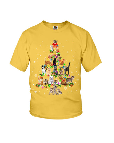 Unique Cat Christmas Tree Limited Classic T-Shirt - Youth Tee - Hoodie