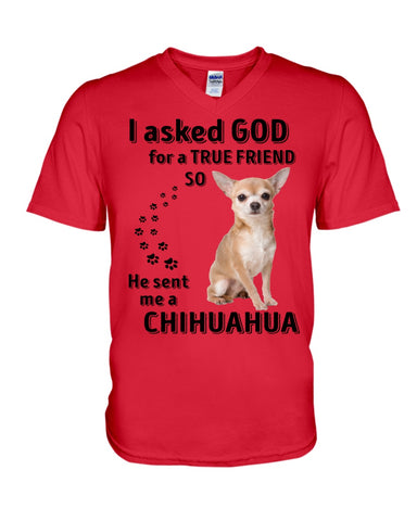 A True Friend- Chihuahua Limited Classic T-Shirt - Guys V-Neck - Mug