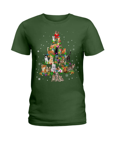 Unique Cat Christmas Tree Limited Classic T-Shirt - Ladies Tee - Guys V-Neck