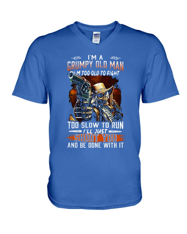 I'm Grumpy Old Man Limited Classic T-Shirt - Guys V-Neck - Unisex Long Sleeve