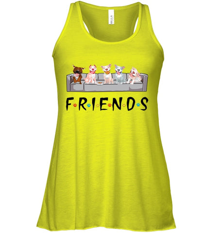 Pit Bull Friends T-Shirt - Ladies Flowy Tank - Hoodie