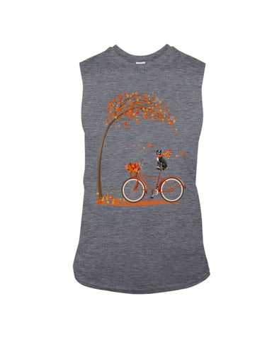 Boston Terrier Dog In Fall Limited Classic T-Shirt - Guys Tee - Unisex Long Sleeve