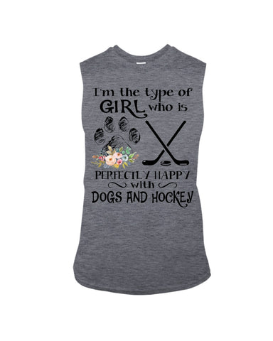 A Big Fan Of Dogs And Hockey Girl Limited Classic T-Shirt - Guys Tee - Unisex Long Sleeve