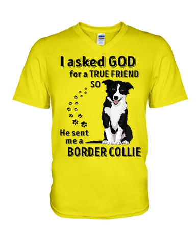 A True Friend Border Collie Limited Classic T-Shirt - Guys V-Neck - Mug